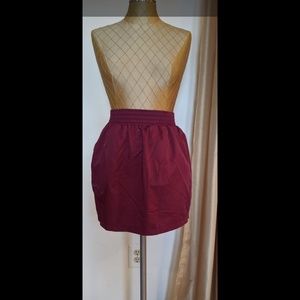 American Apparel Burgundy Mini Skirt